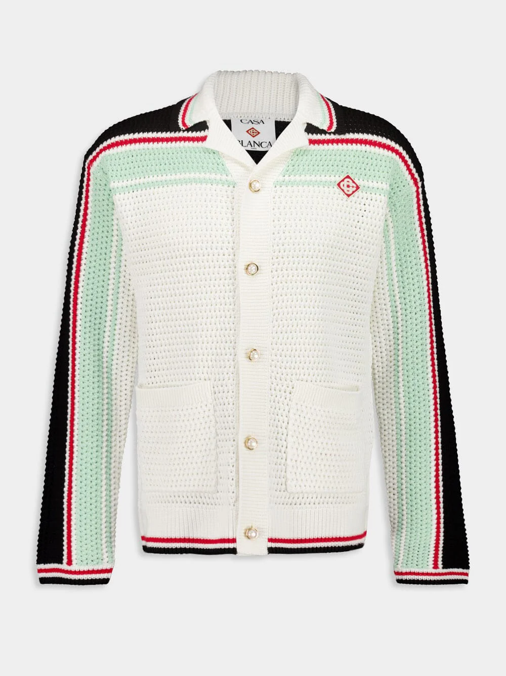 Cotton Tennis Crochet Shacket in Multicolour