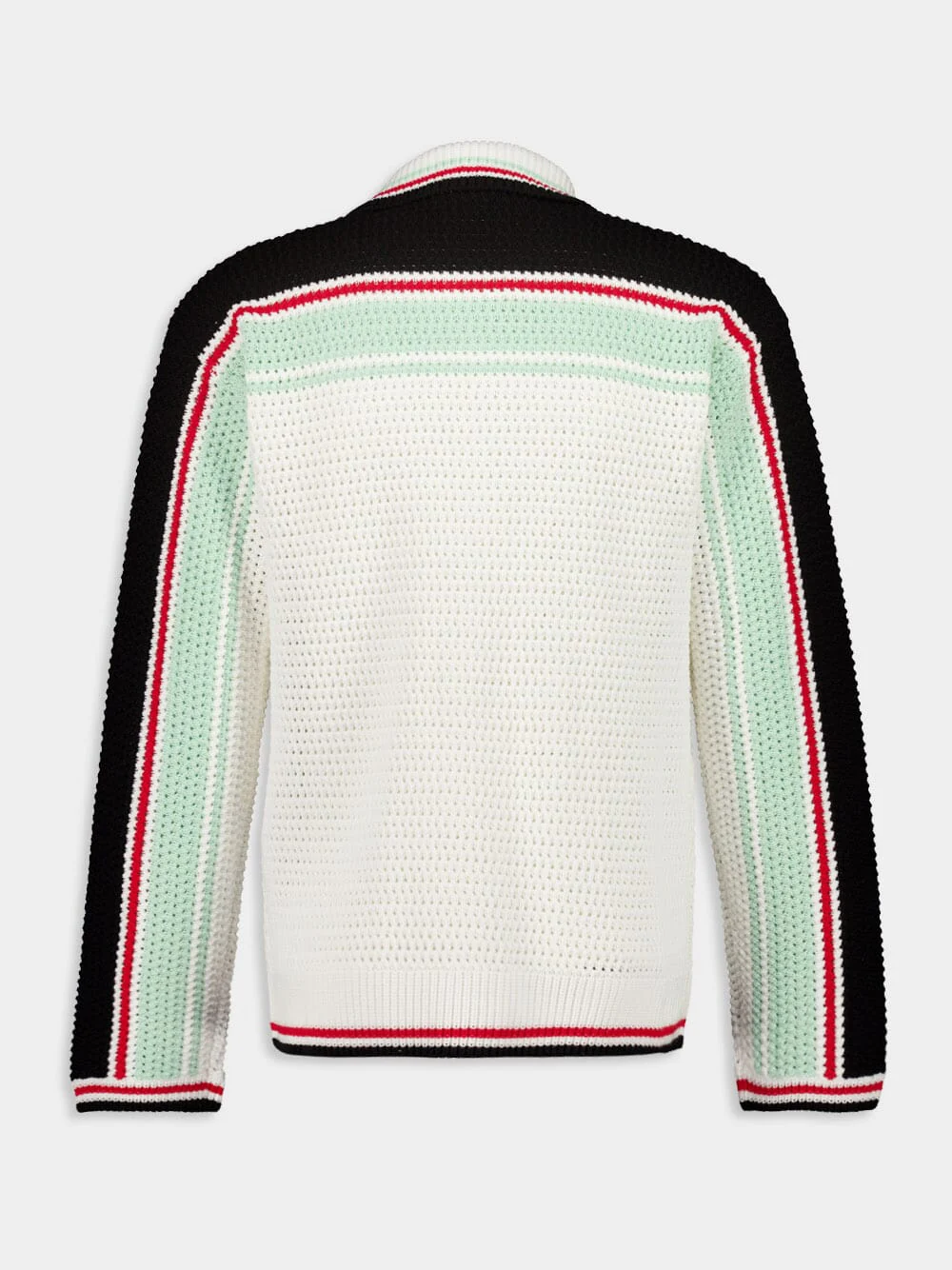 Cotton Tennis Crochet Shacket in Multicolour - Image 3