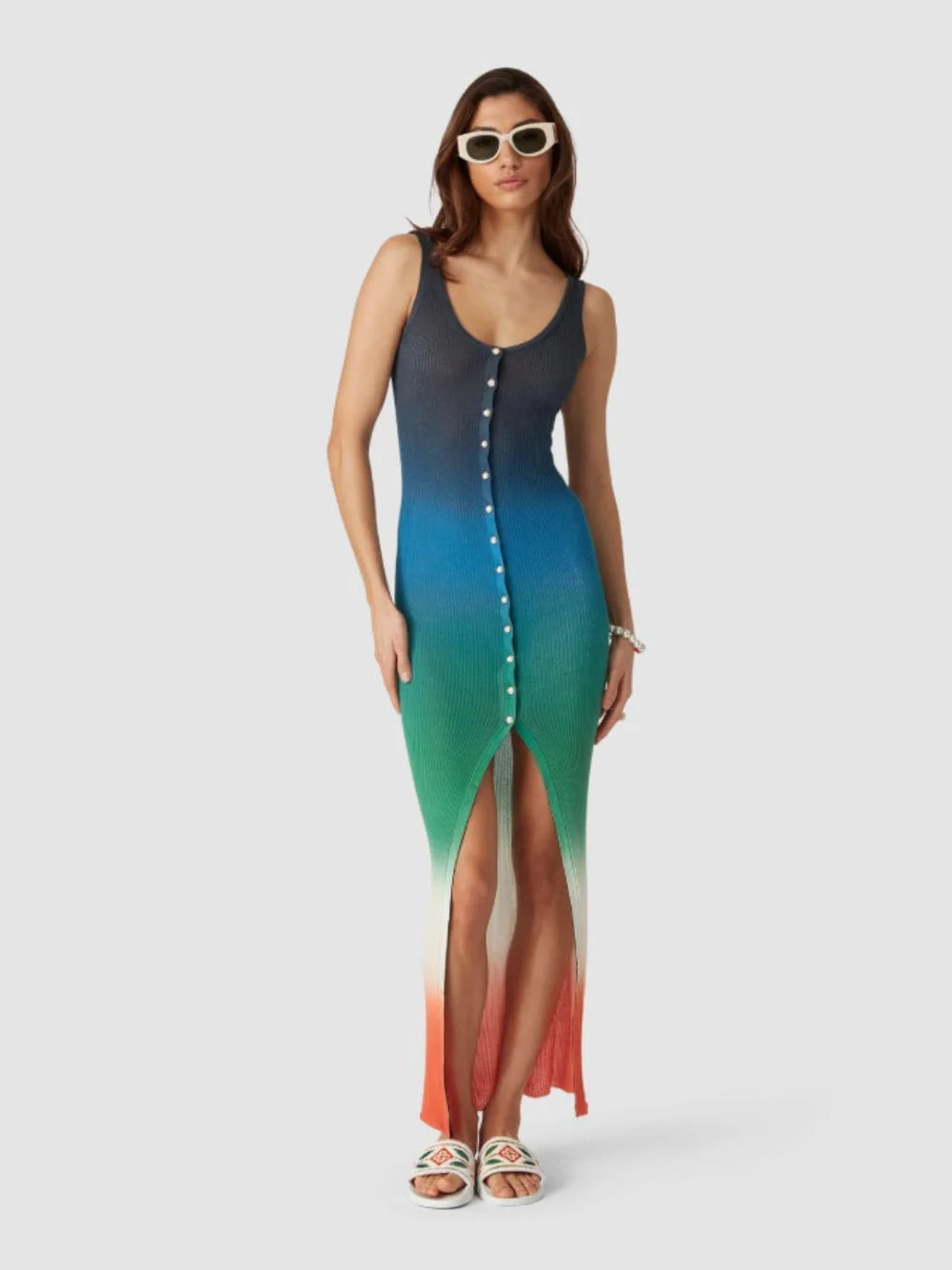 Gradient Rib Dress