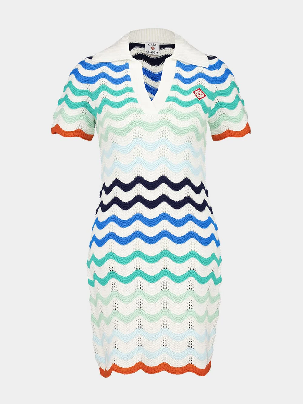 Gradient Wave Crochet Mini Dress - Image 2