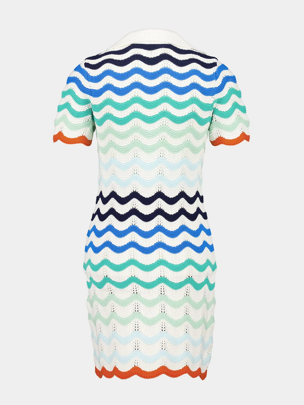 Gradient Wave Crochet Mini Dress - Image 4