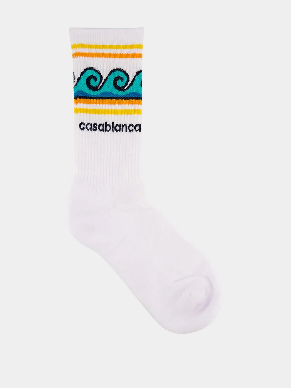 Greco Wave Socks Knitted Cotton Sports Socks - Image 2