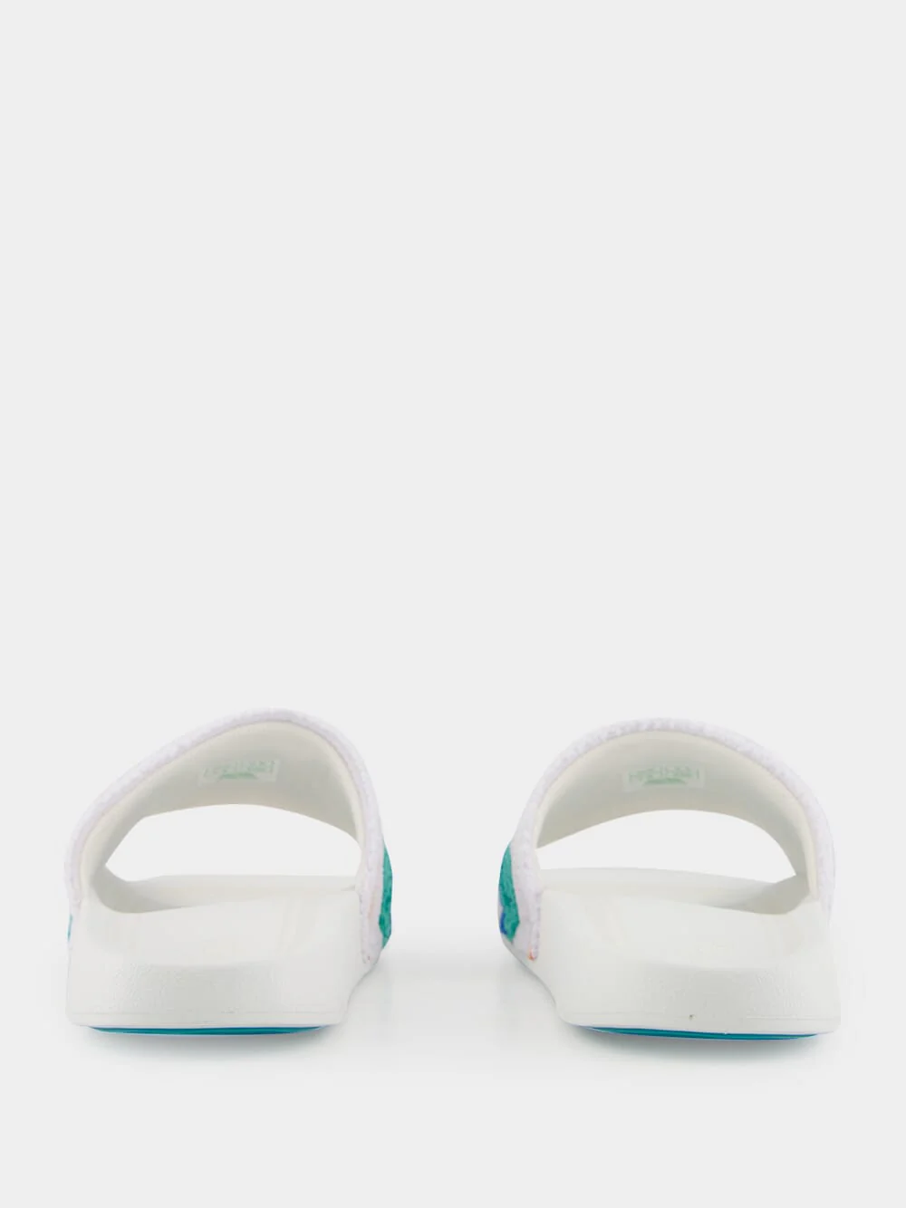 Greco Wave Terry Embroidered Sliders - Image 5