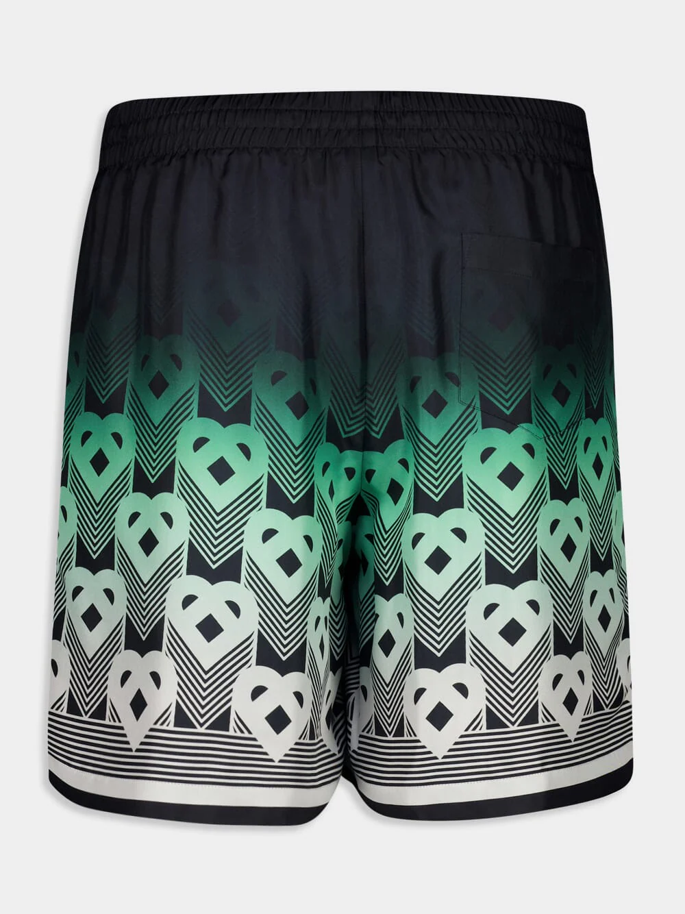 Green Gradient Monogram Silk Shorts - Image 2