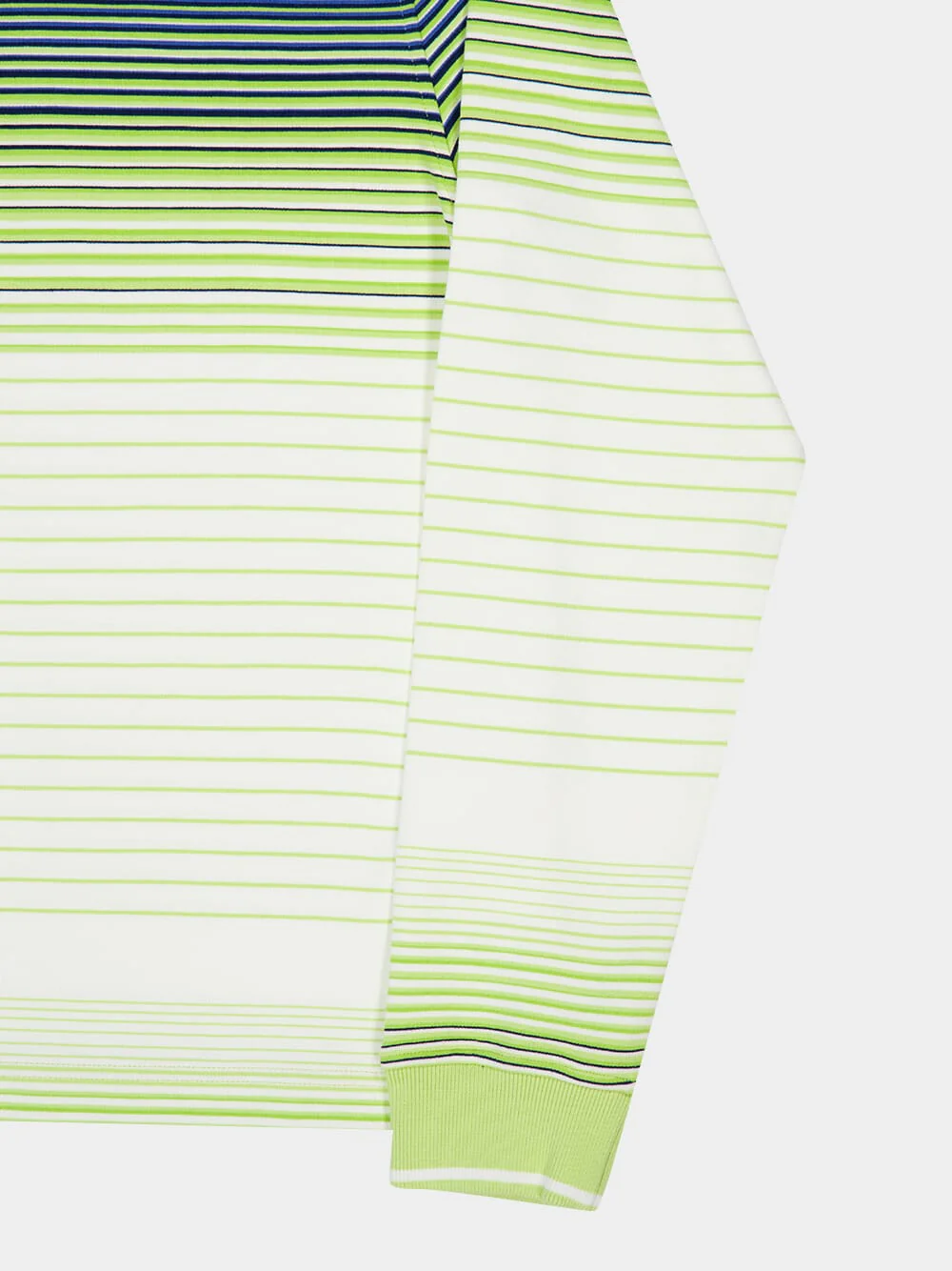 Green Gradient Striped Long Sleeve Top - Image 4