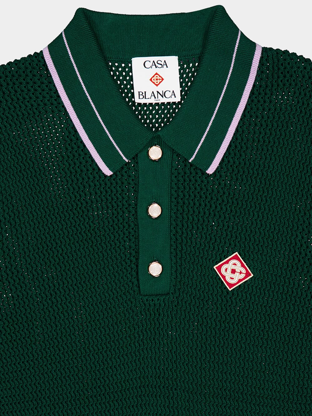 Green Mini Crochet Knit Polo - Image 3