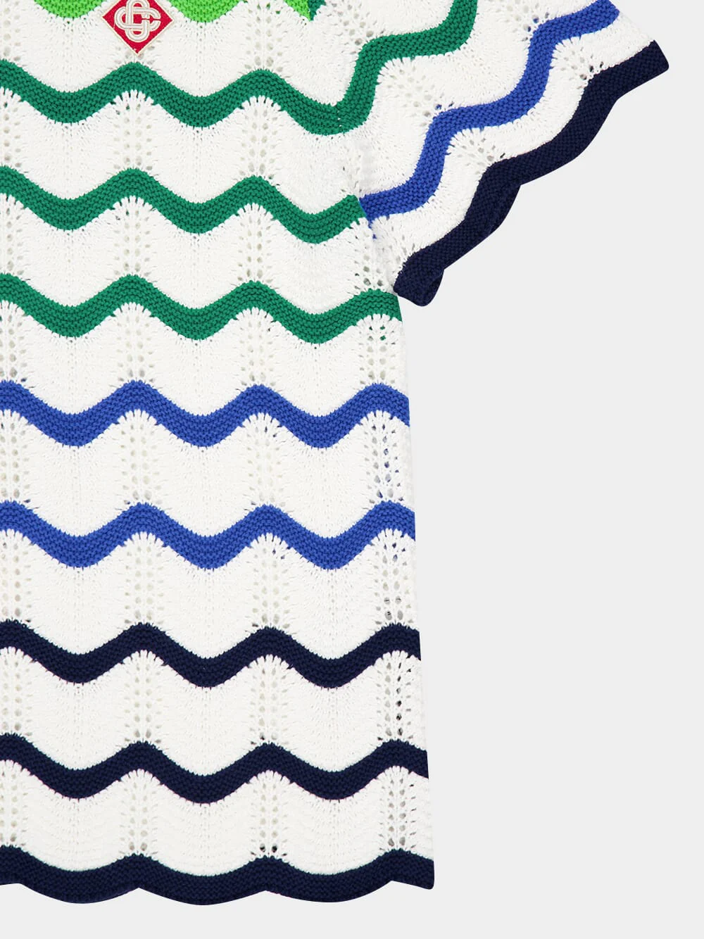 Green Wave Short Sleeve Knitted Shirt - Image 4