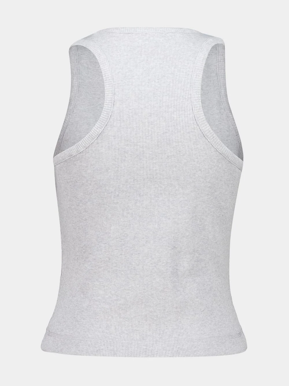 Grey Ribbed Logo Tank Top - Image 2