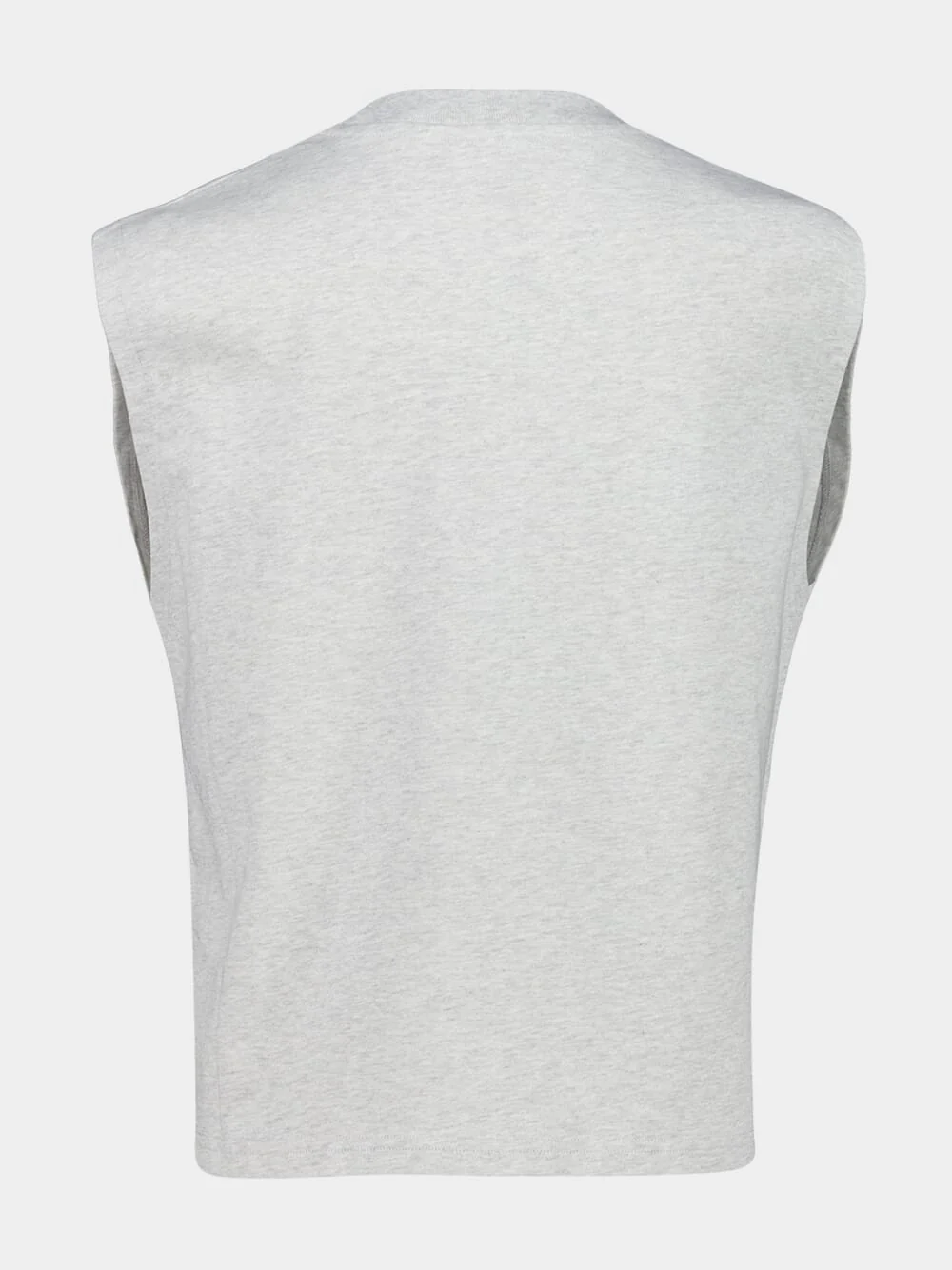 Grey Sleeveless Airbrush Mushroom Cotton T-Shirt - Image 2