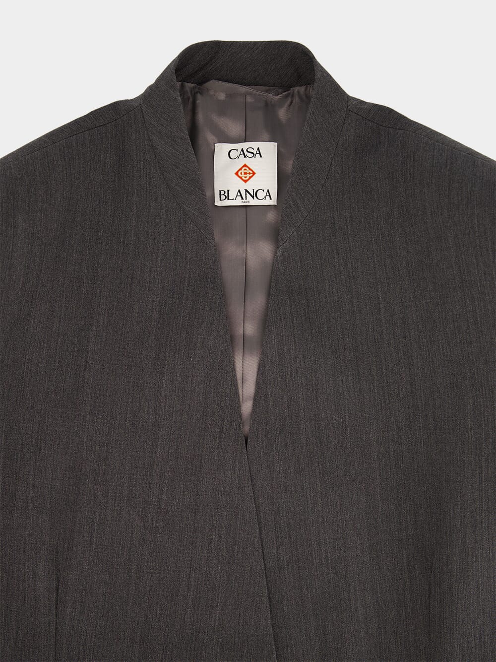 Grey Tailored Wool Blazer - Image 3