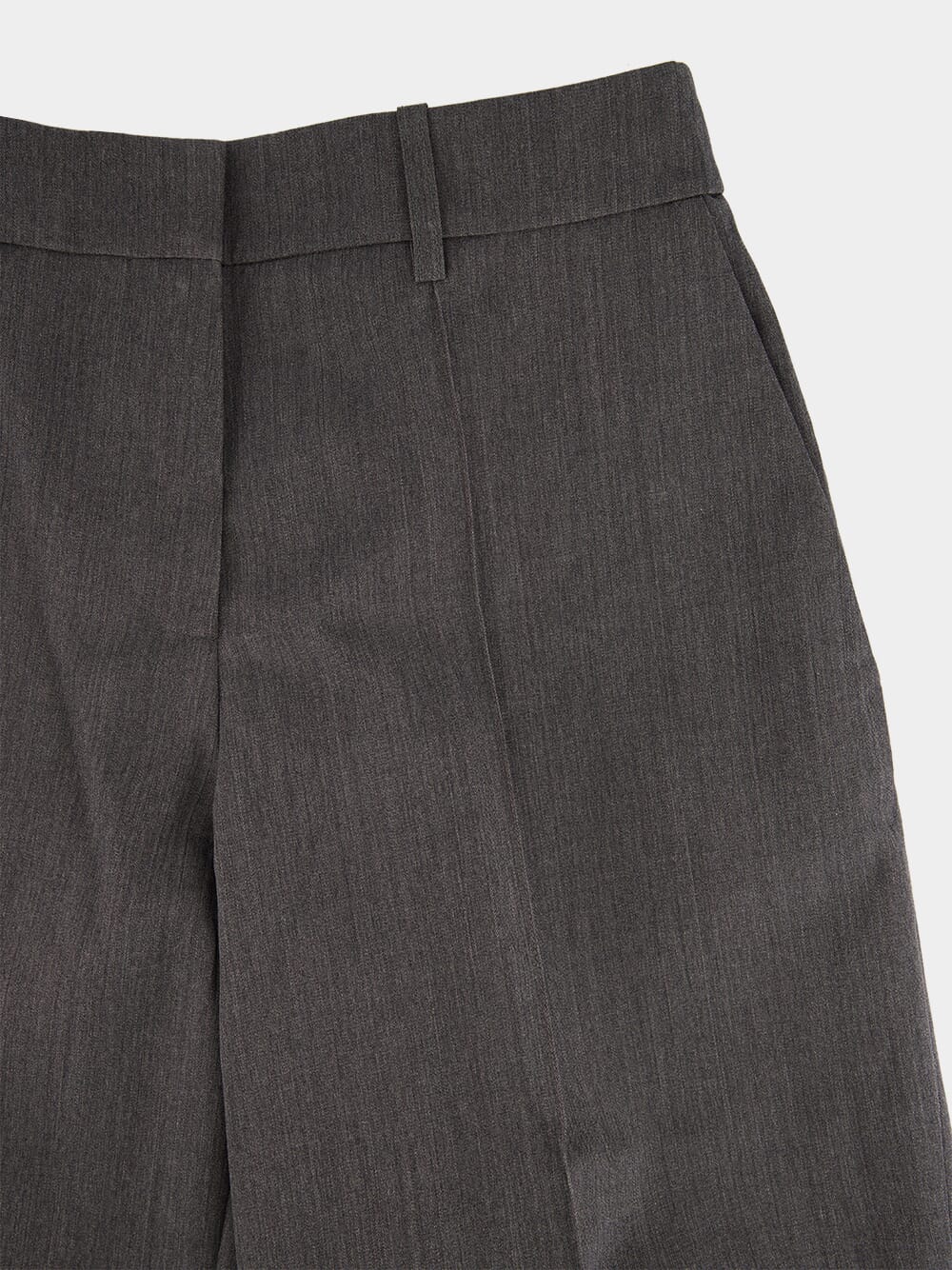 Grey Wool Tailored Fit Trousers - Image 3