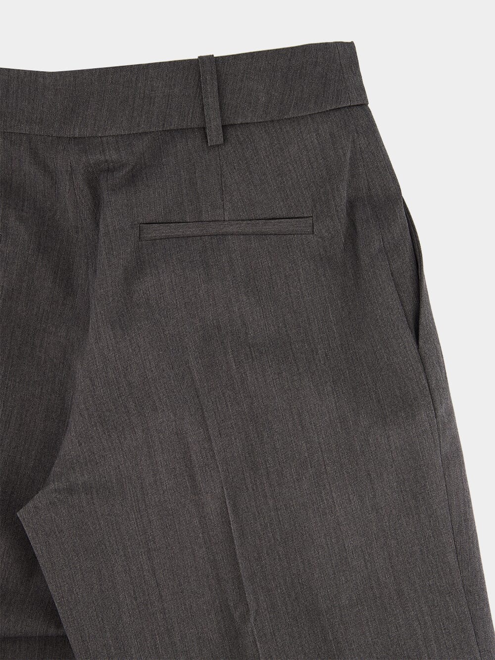 Grey Wool Tailored Fit Trousers - Image 4