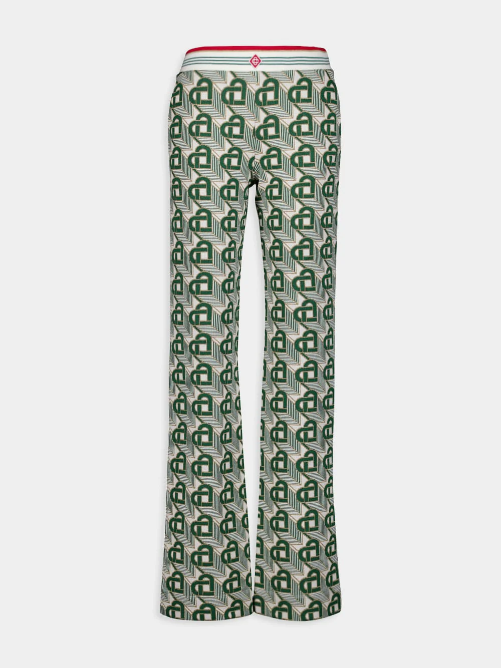 Heart-Motif High-Waisted Trousers