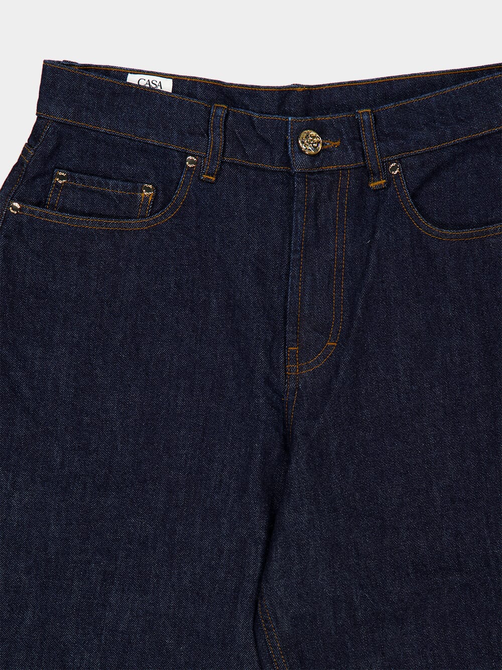 Indigo Baggy Cotton Denim Jeans - Image 5