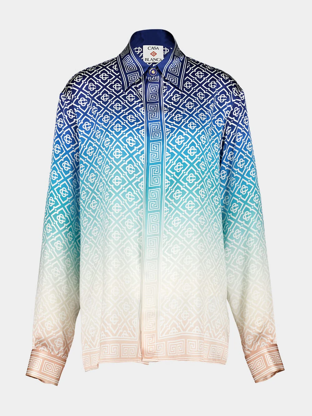 Jacquard Gradient Silk Shirt