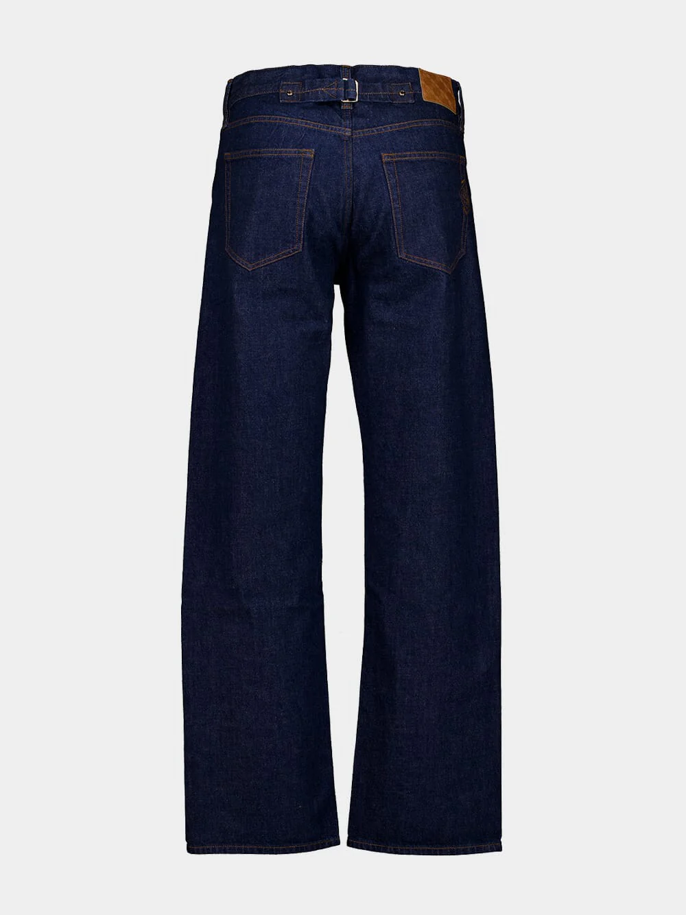 Indigo Blue Raw Denim Straight-Leg Jeans - Image 2
