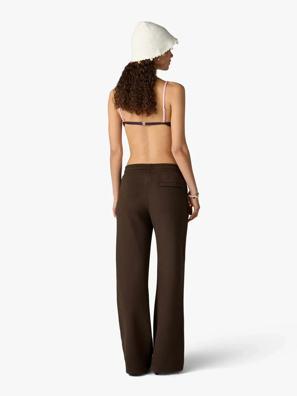 Dark Brown Wide Leg Sweatpants - Image 3