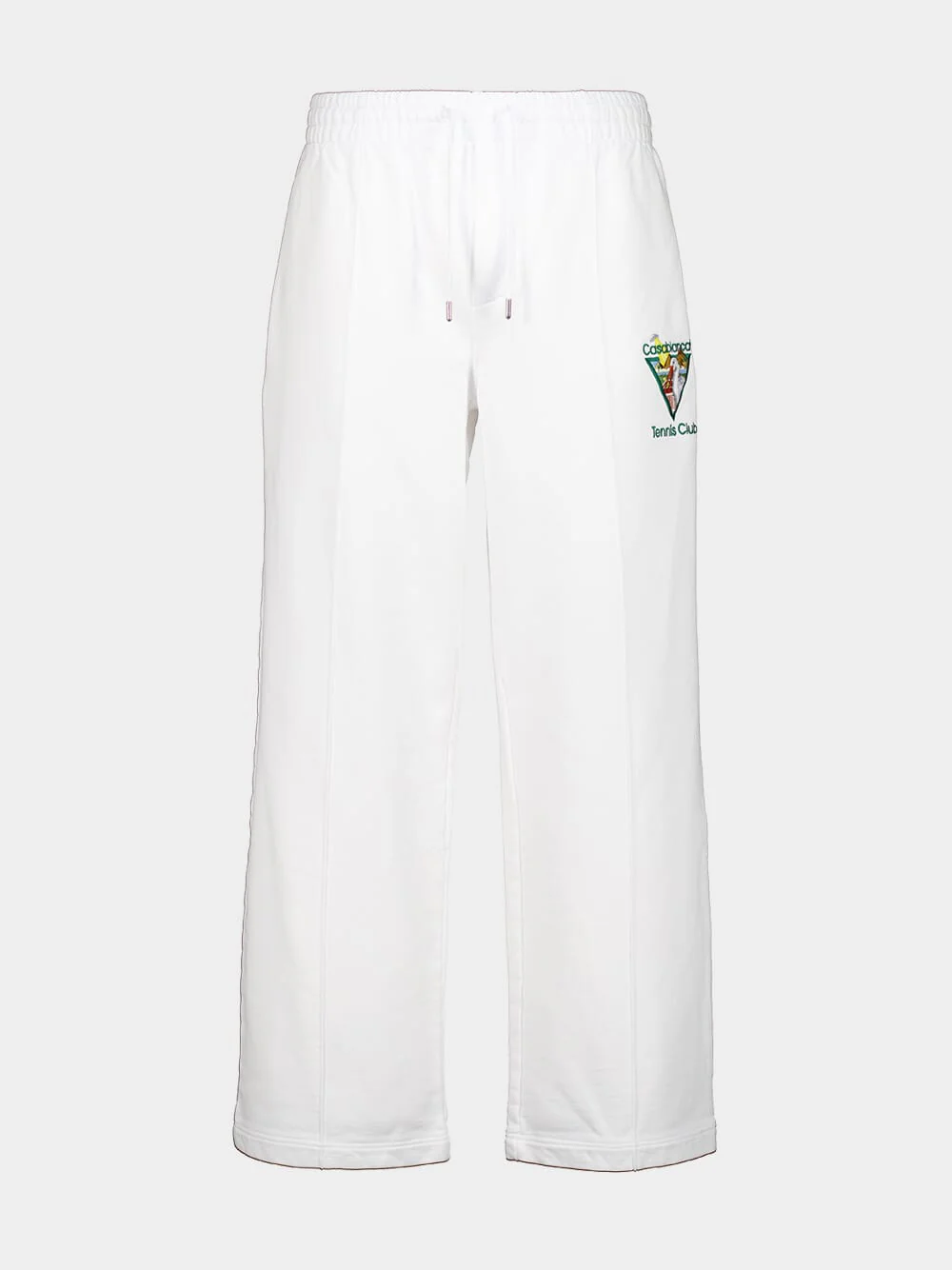 White Tennis Club Triangle Cotton Joggers