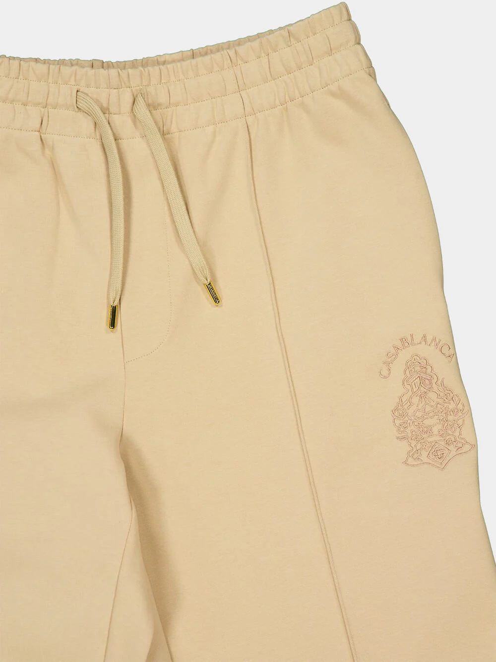 Beige Punto Cotton Track Pants - Image 3