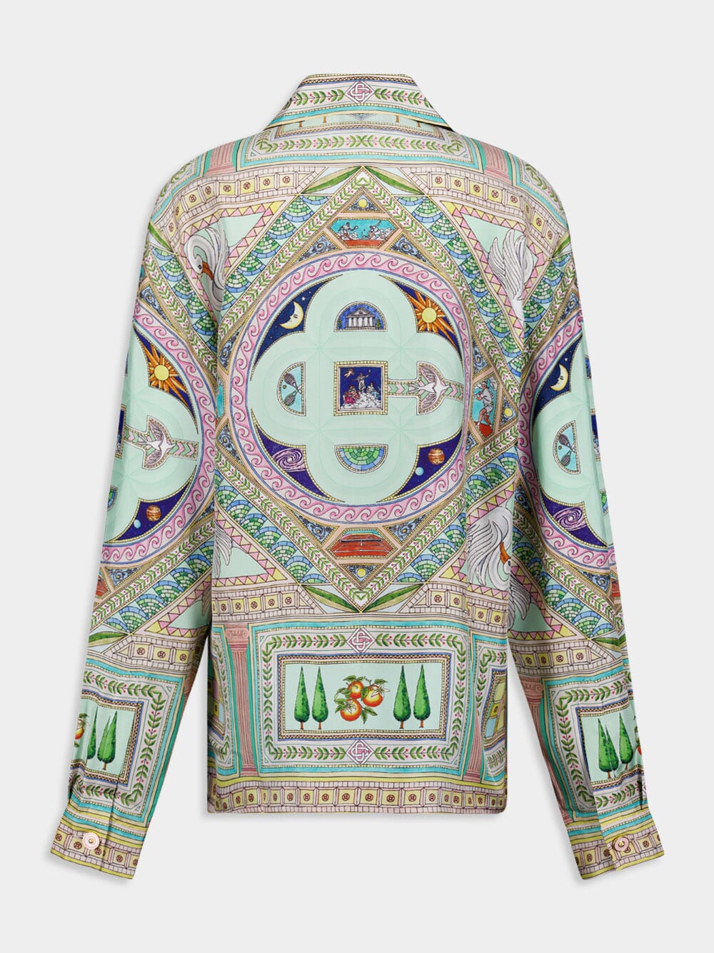 Le Labyrinthe-Print Silk Shirt - Image 3