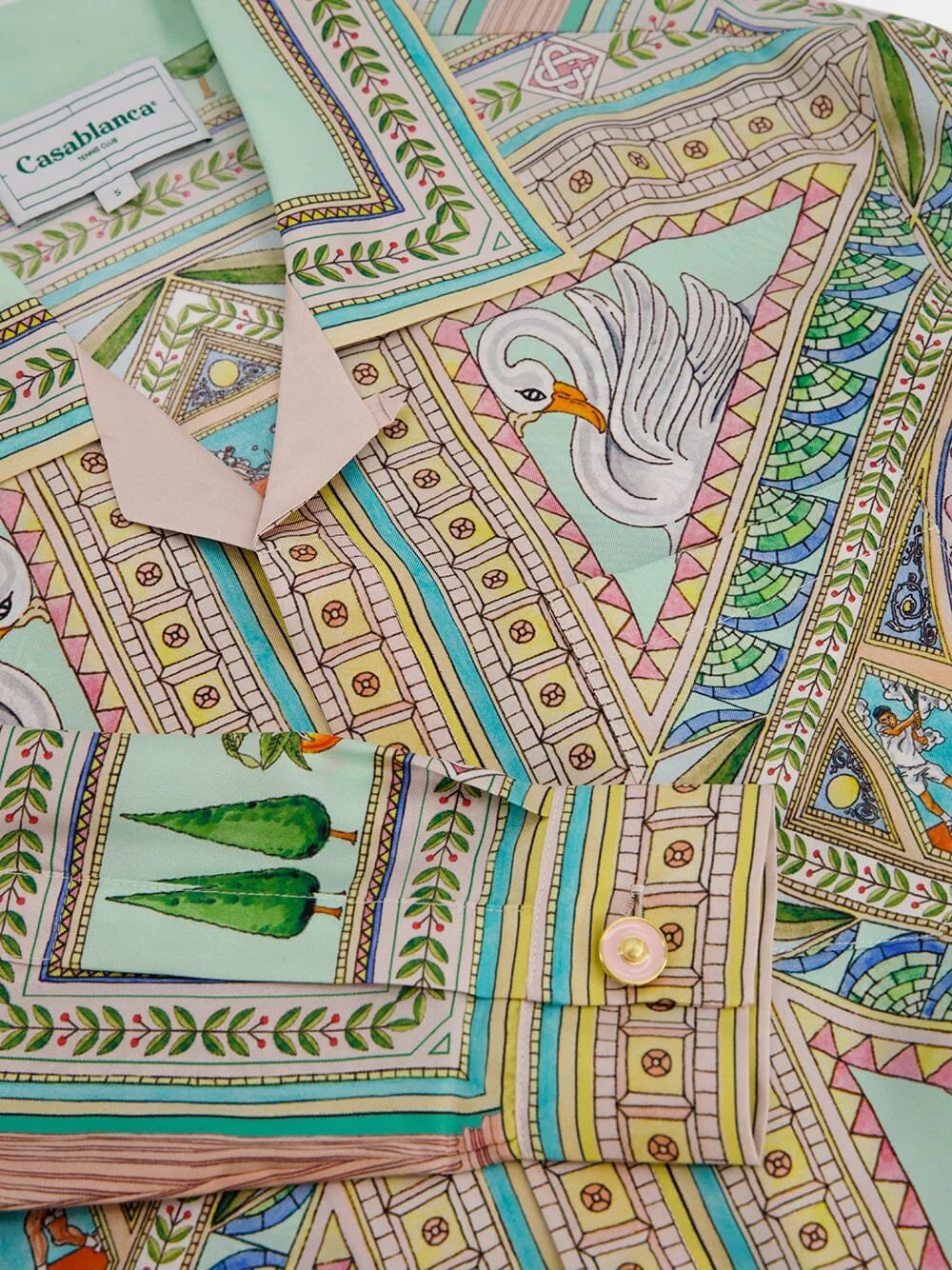 Le Labyrinthe-Print Silk Shirt - Image 5