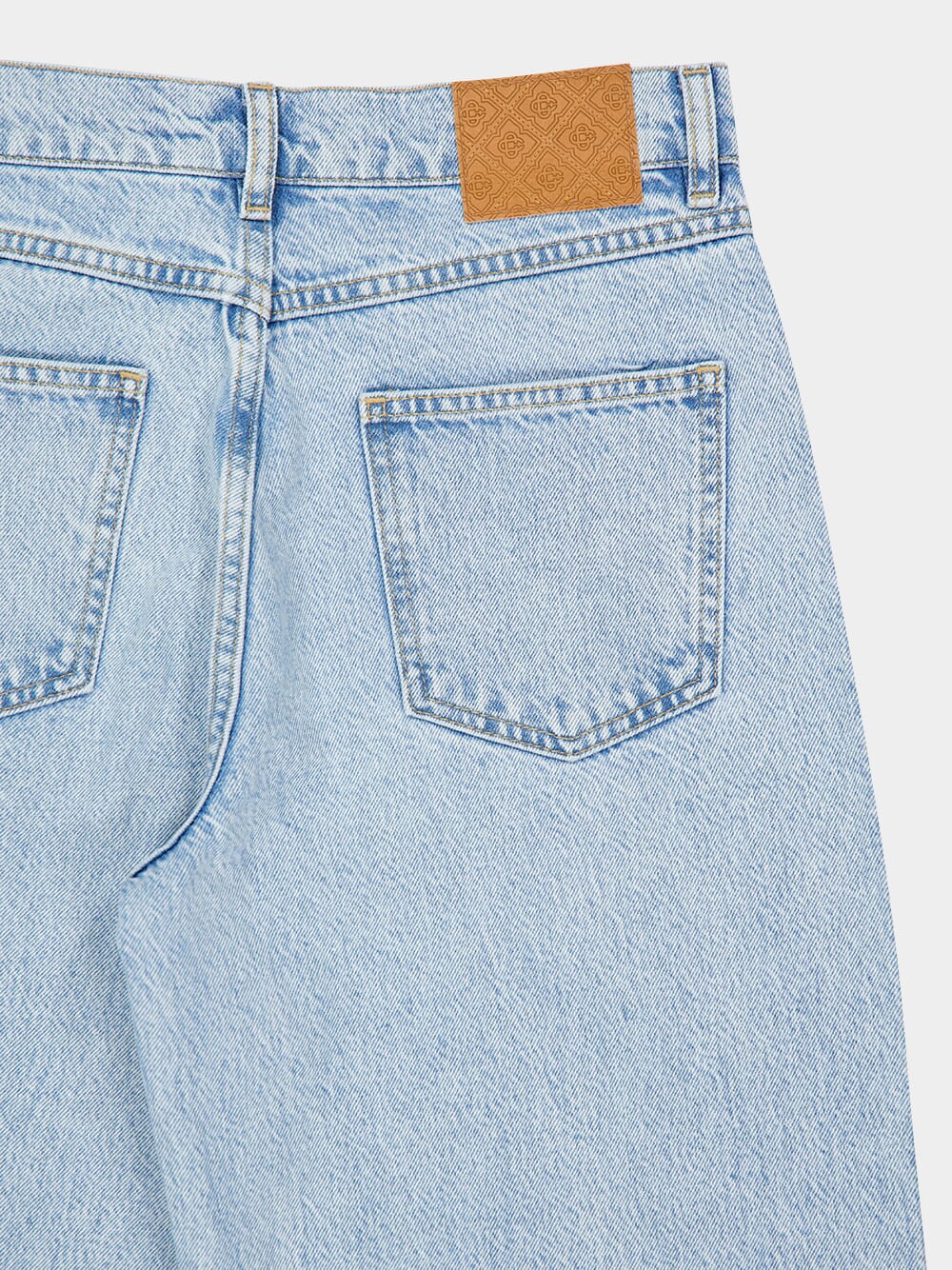 Light Wash Blue Graffiti Distressed Denim Jeans - Image 11