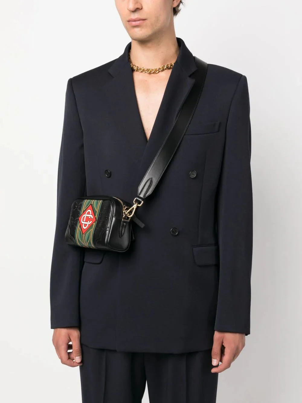 Logo-Plaque Crossbody Leather Bag - Image 2