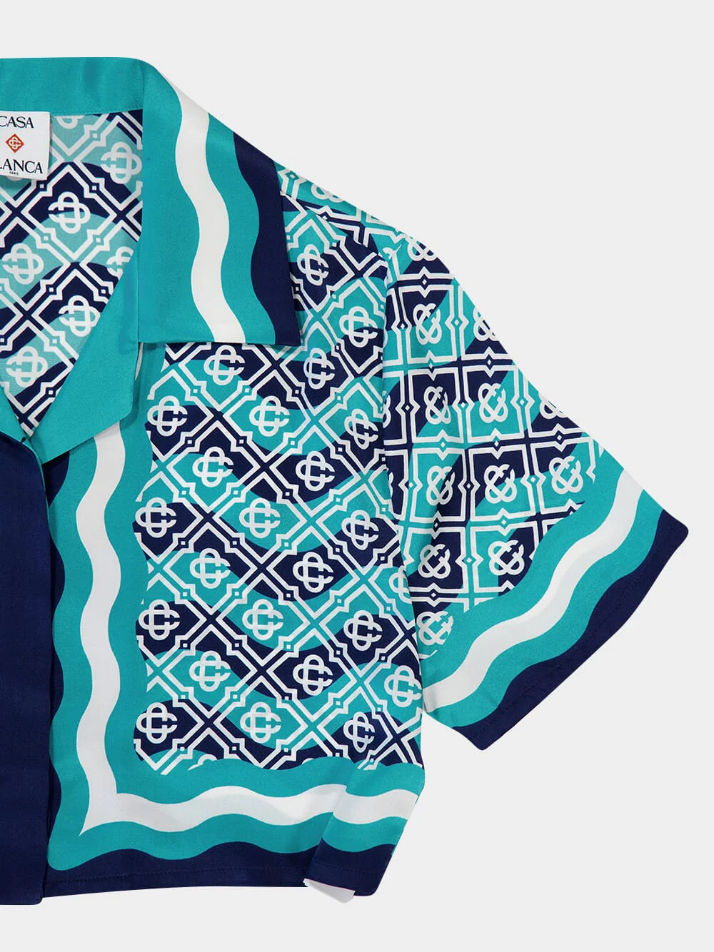 Monogram Wave Silk Cropped Shirt - Image 5