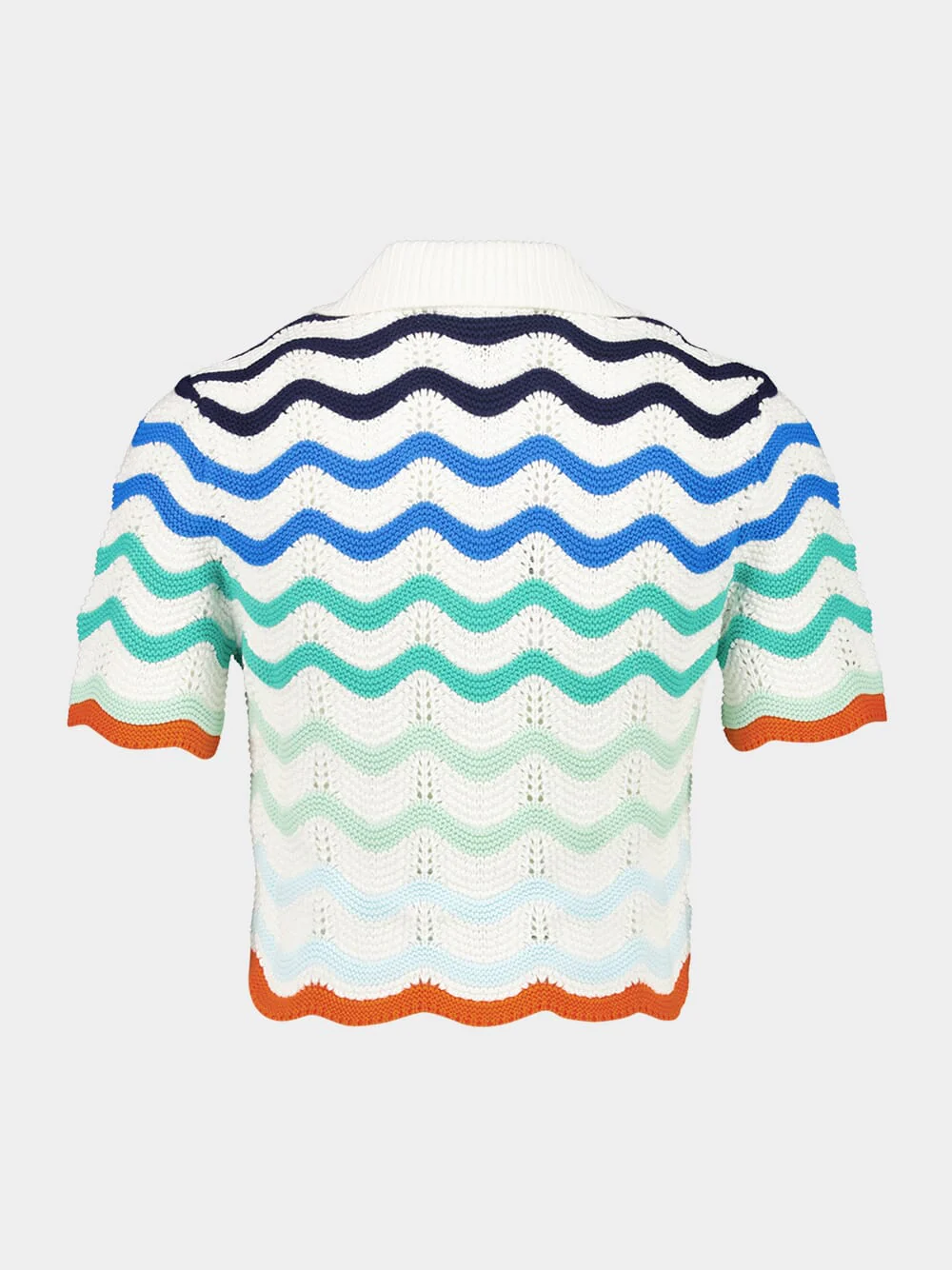 Multicolour Gradient Wave Crochet Top - Image 2
