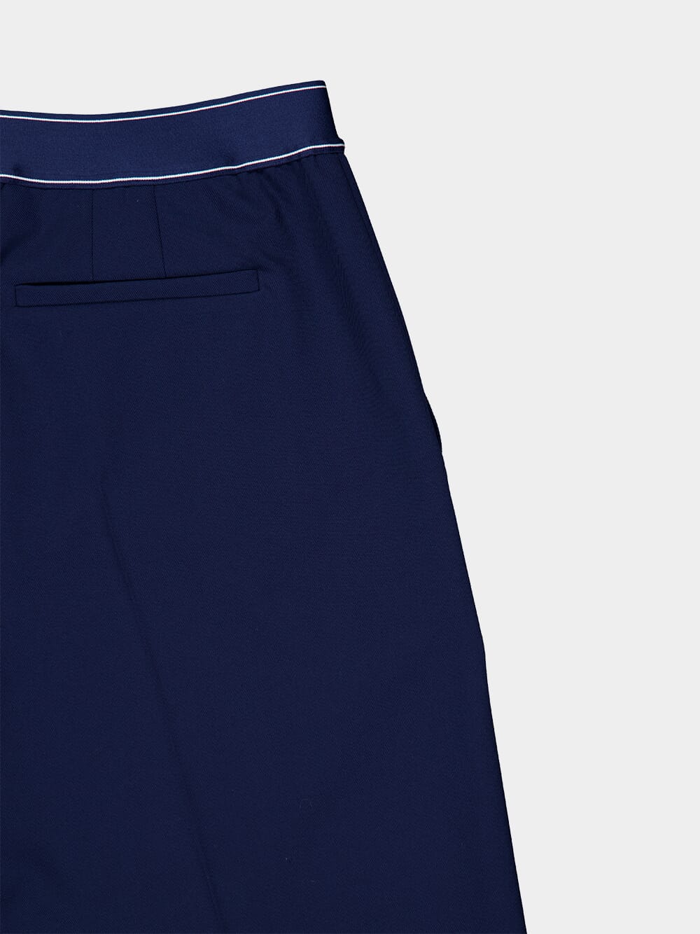Navy Blue Sports Trousers in Virgin Wool - Image 4