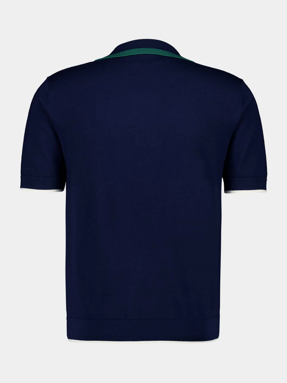 Navy Knit Tennis Polo Shirt - Image 2