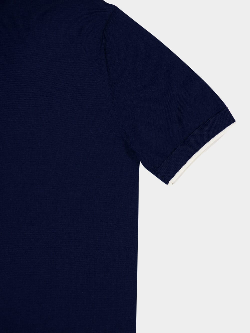Navy Knit Tennis Polo Shirt - Image 4