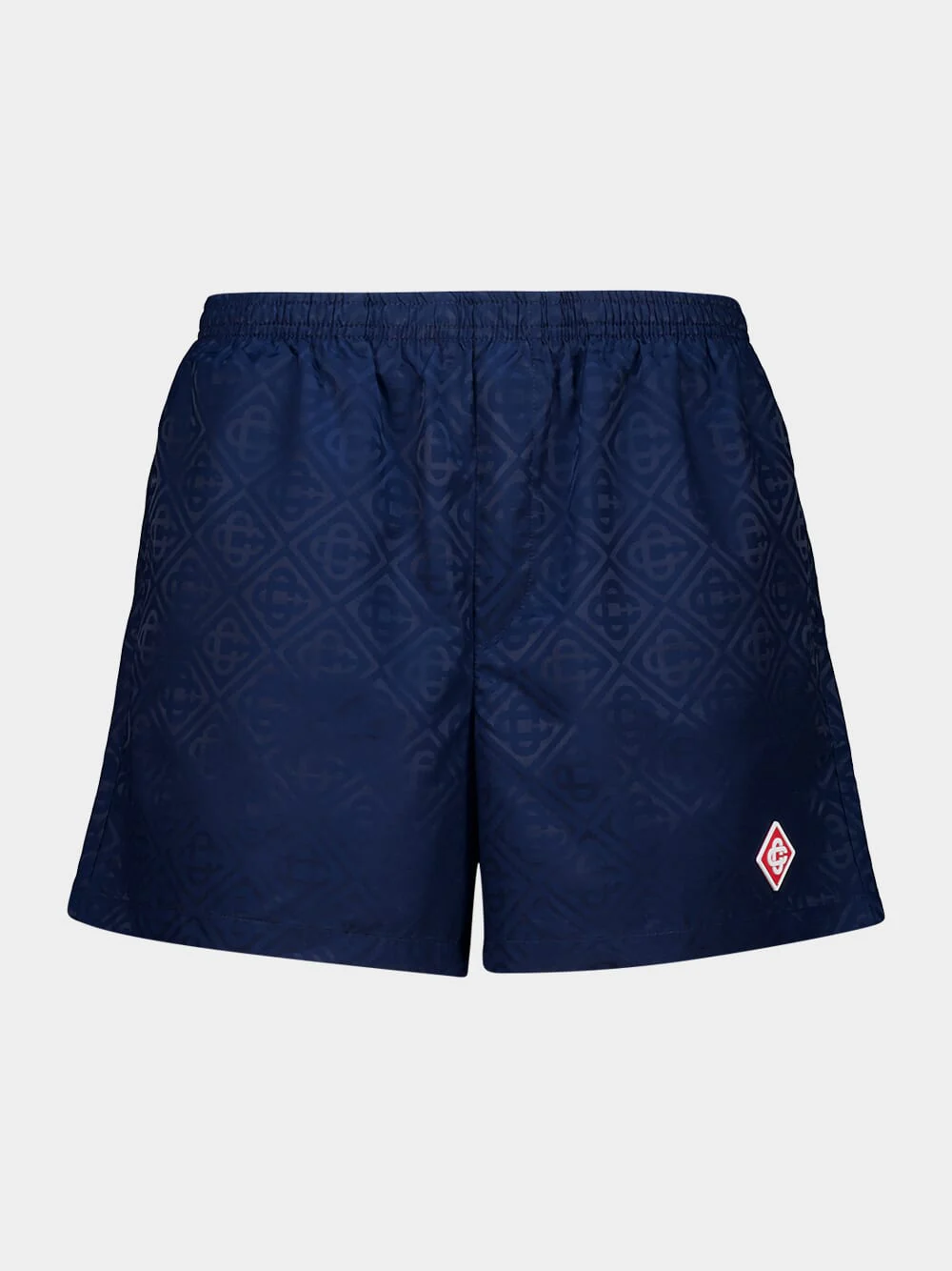 Navy Monogram Jacquard Swim Shorts