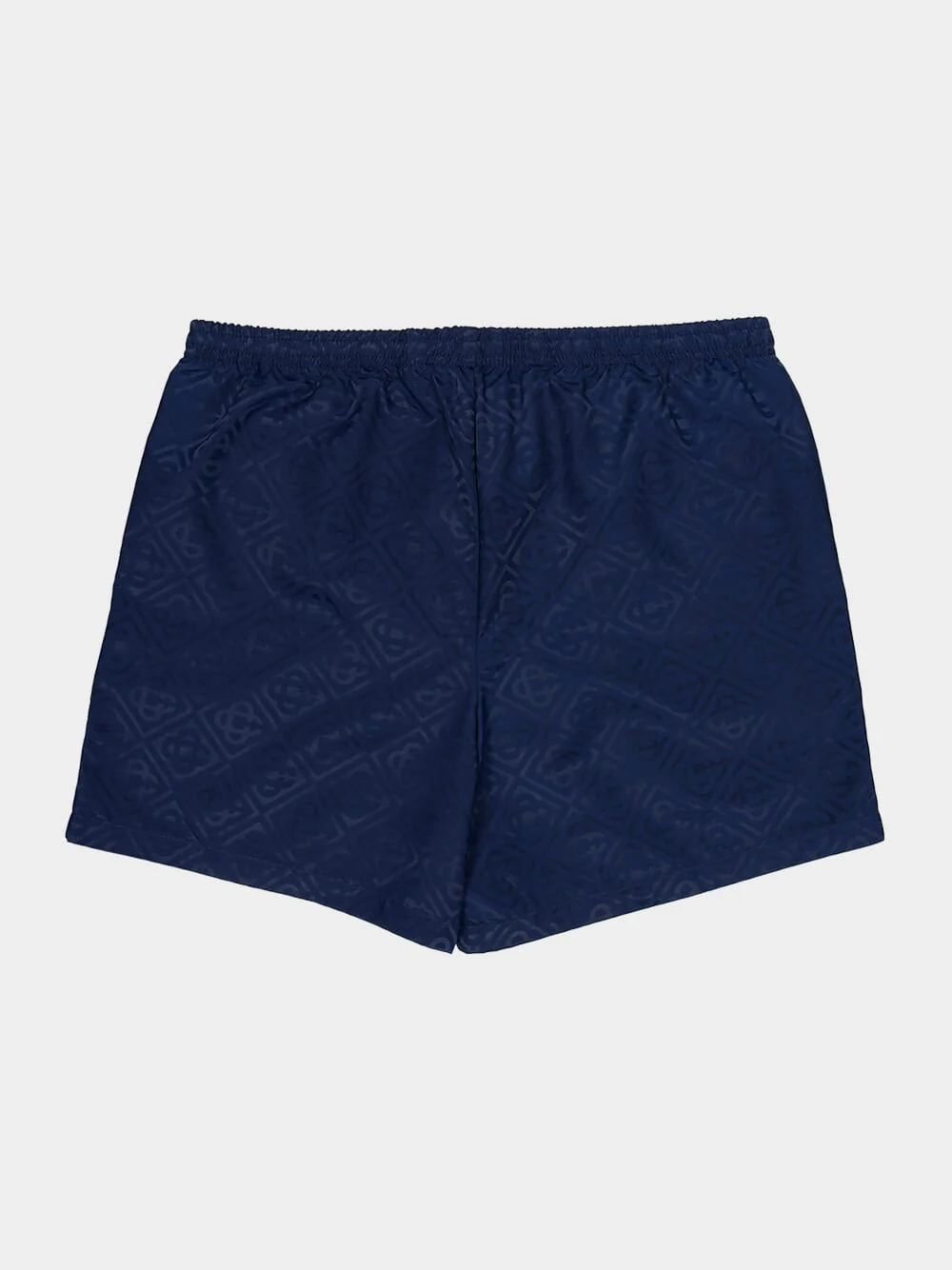 Navy Monogram Jacquard Swim Shorts - Image 6
