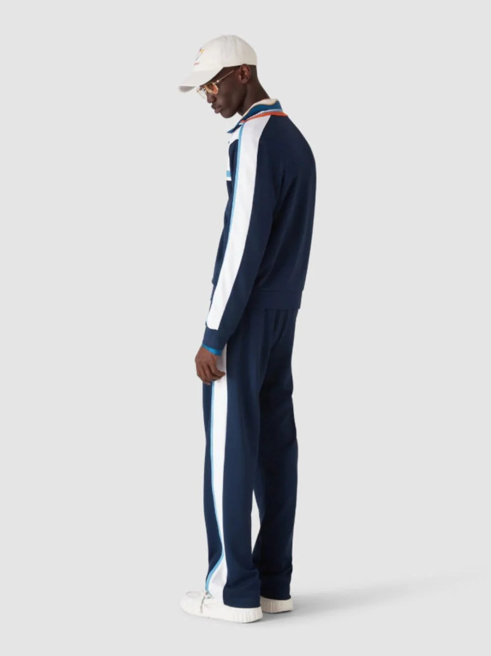 Navy Piqué Track Jacket - Image 4