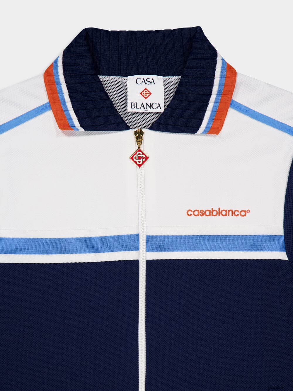 Navy Piqué Track Jacket - Image 5