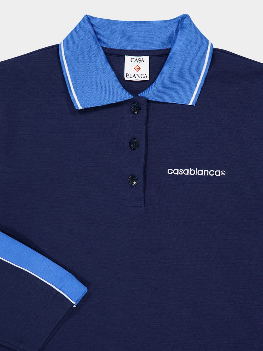 Navy Punto Polo Collared Sweatshirt - Image 5