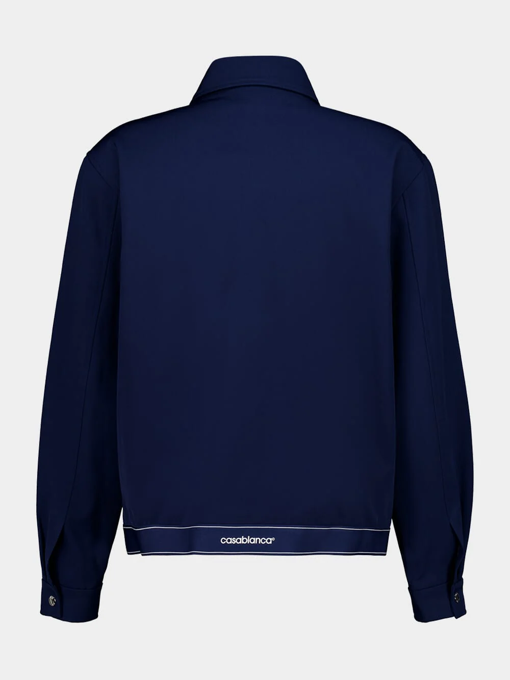 Navy Sports Jacket in Virgin Wool - Image 2