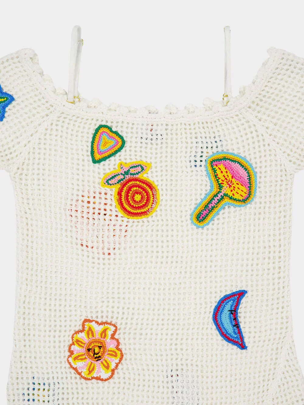 Off-White Motif Crochet Mini Dress - Image 5