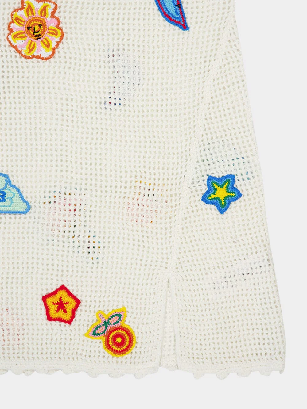 Off-White Motif Crochet Mini Dress - Image 6