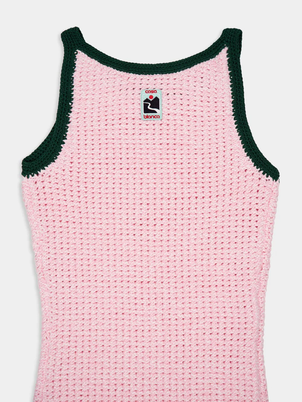 Pink Cotton Mouliné Tank Dress - Image 6