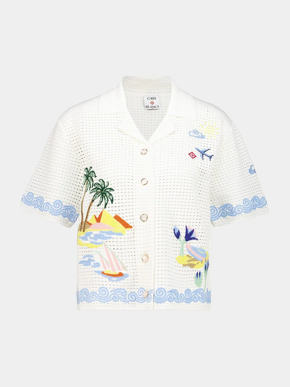 Oasis Crochet Short Sleeve Shirt