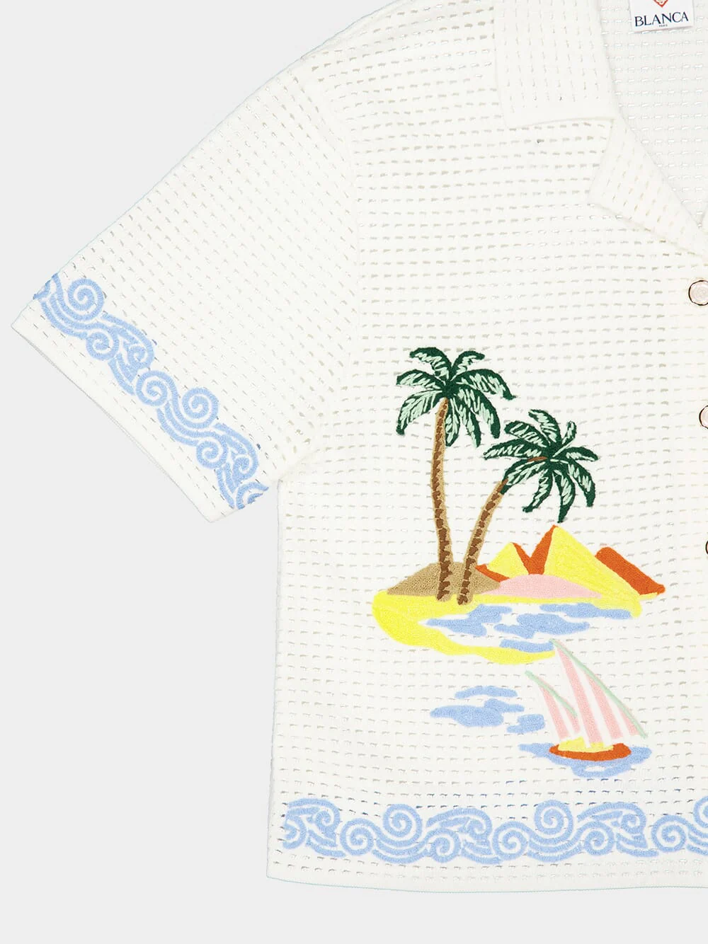 Oasis Crochet Short Sleeve Shirt - Image 5