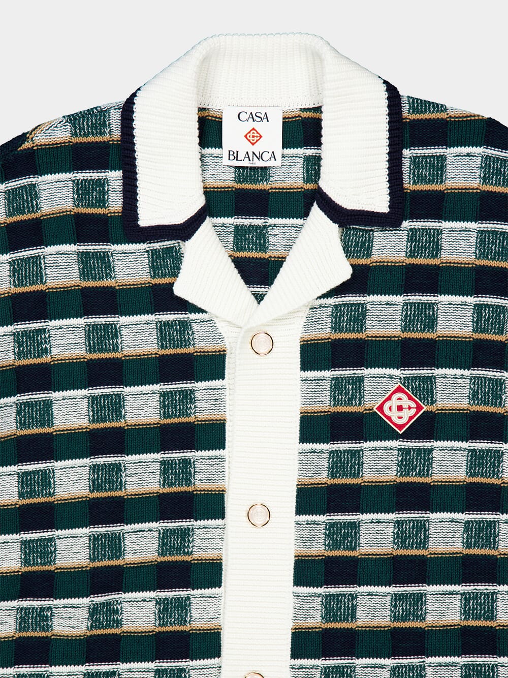 Green Crochet Mosaic Shirt - Image 3