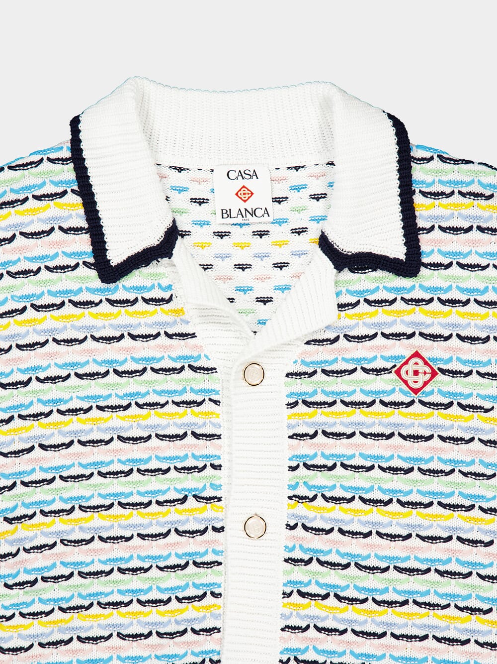 Multicolour Crochet Tuck Stitch Shirt - Image 5