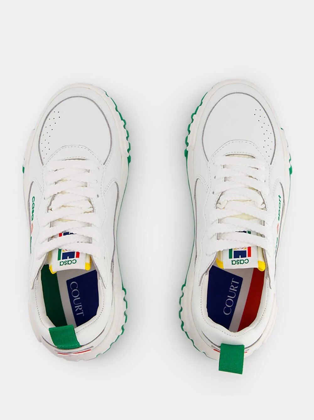 The Court White & Green Sneaker - Image 4