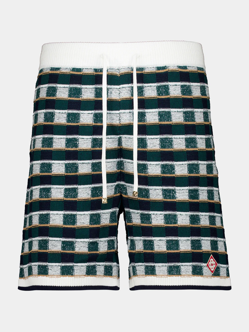 Green Crochet Mosaic Shorts