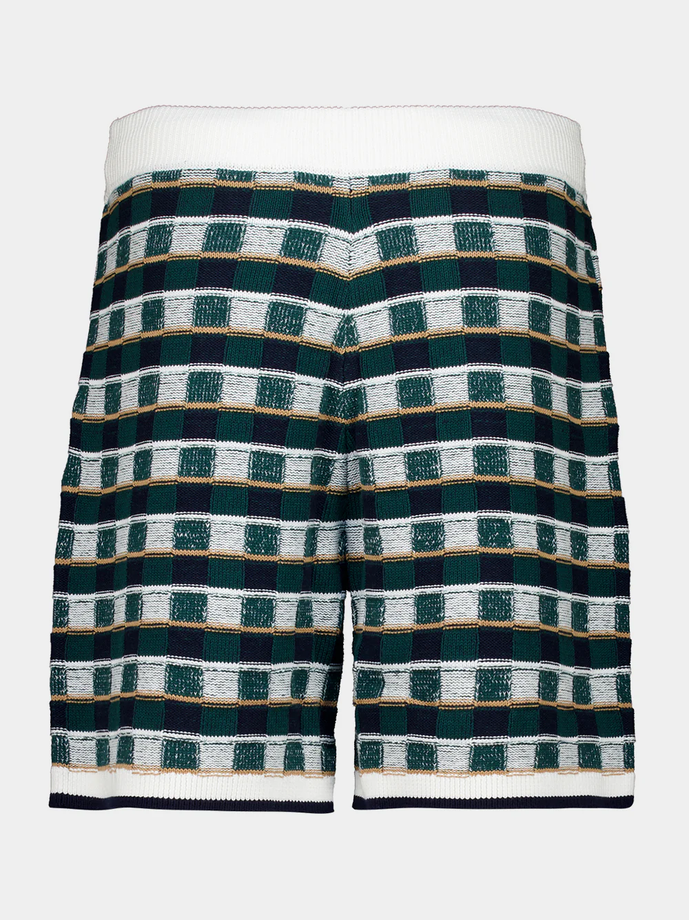 Green Crochet Mosaic Shorts - Image 2