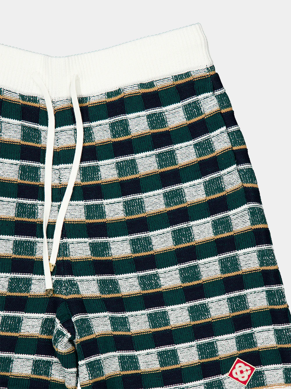 Green Crochet Mosaic Shorts - Image 3