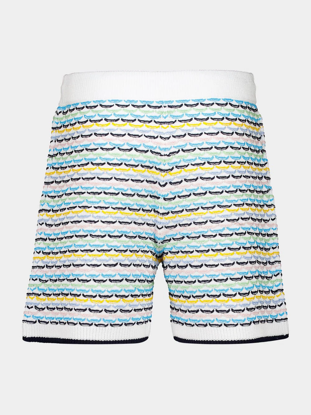 Multicolour Crochet Tuck Stitch Shorts - Image 2